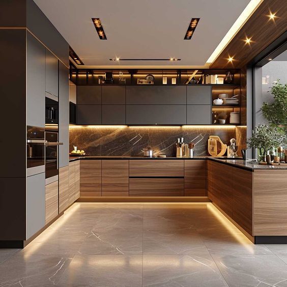 U-shaped kitchen design Pune